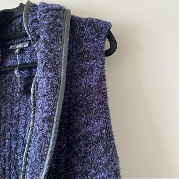 Nwt-Sioni Knitted Metallic Detail Open Vest (Large) - Picture 3 of 8